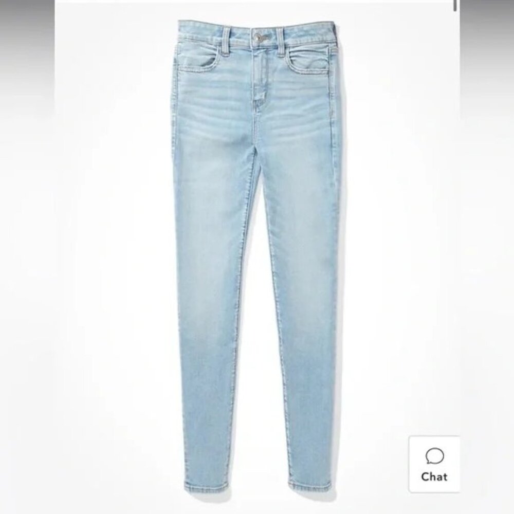 NWT American Eagle Hi-rise Jegging Size 4 27w X-Short Light Wash blue
